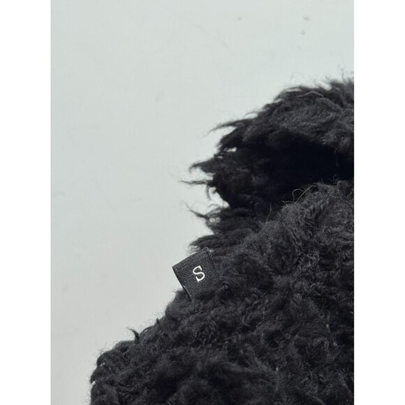 R13 Black Wool Blend Teddy Bear Crew Neck Oversized Sweater Dress, Size S - Picture 11 of 13